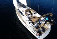 bateau à voile cockpit volants voilier elan 45 impression bateau à voile